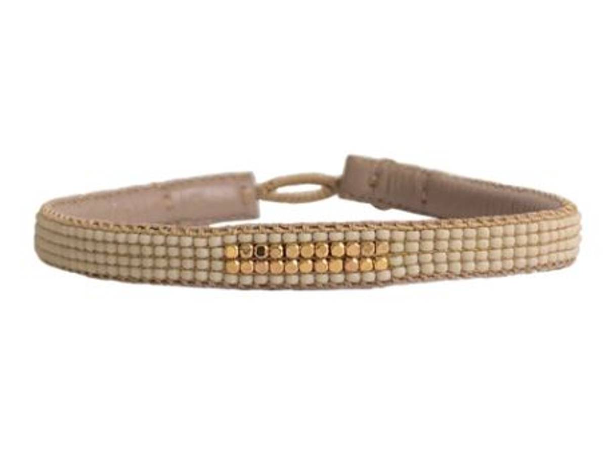 Ibu Jewels ARMBÅND Gold Bar Cream