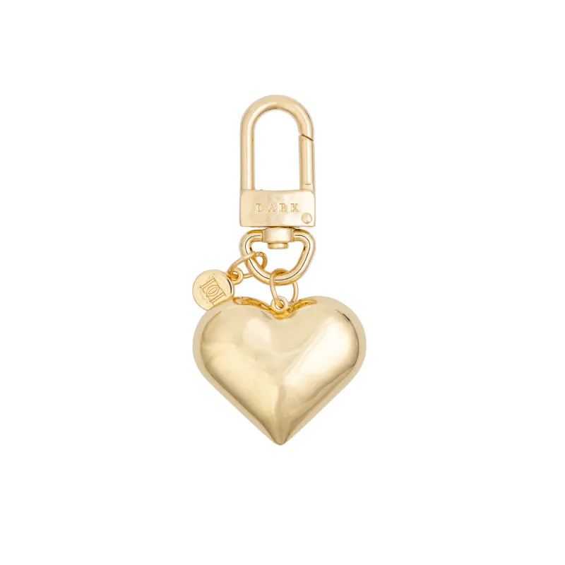 Dark METAL SIGN BAG CHARM HEART