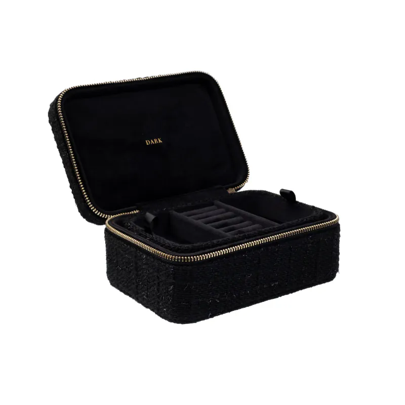 Dark TWEED JEWELLERY BOX BLACK