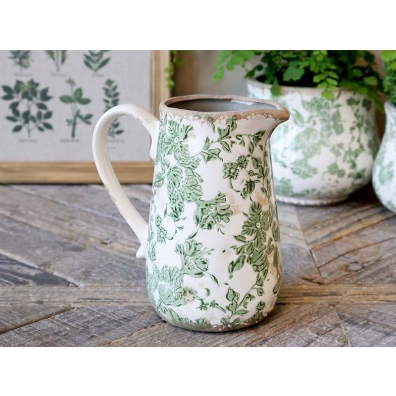 Chic Antique BLOMSTERKANNE Melun Oliven H18/L16/B11,5