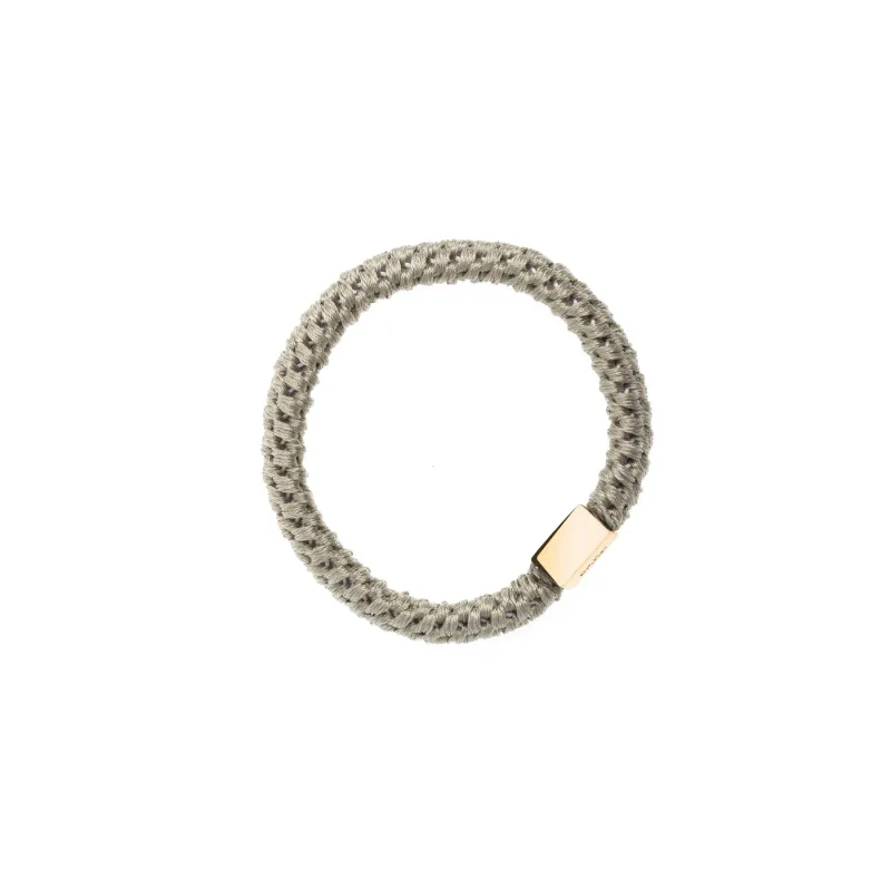 Dark FAT HAIR TIE W/GOLD FADED ARMY