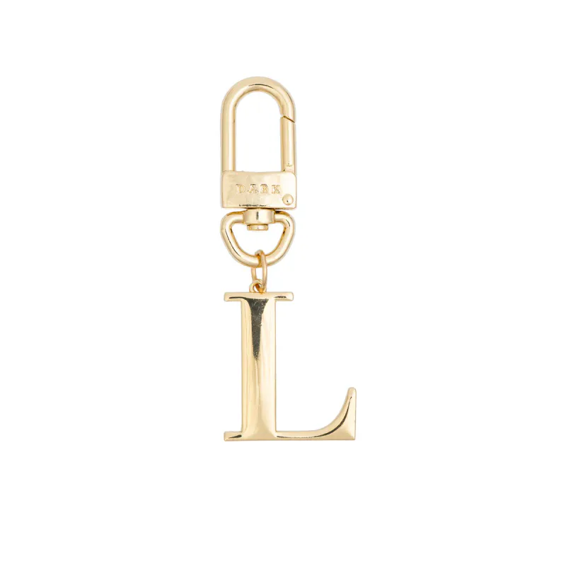 Dark METAL LETTER BAG CHARM