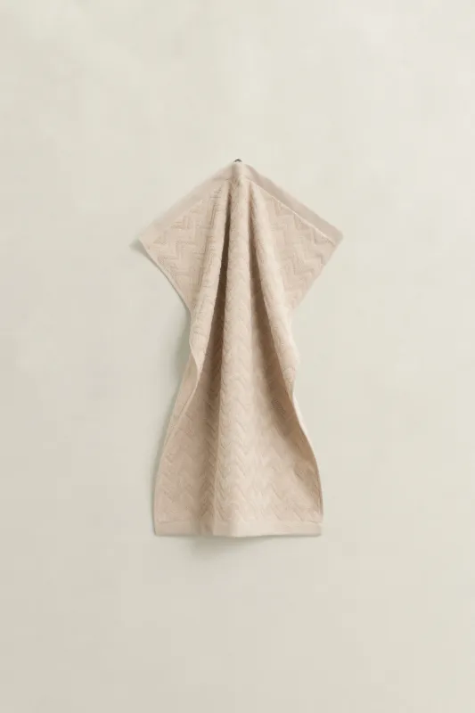 GANT HÅNDKLE Jacquard Faded Beige 50x70