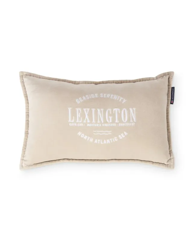 Lexington PUTE Bomullsfløyel Beige Logo 50x30