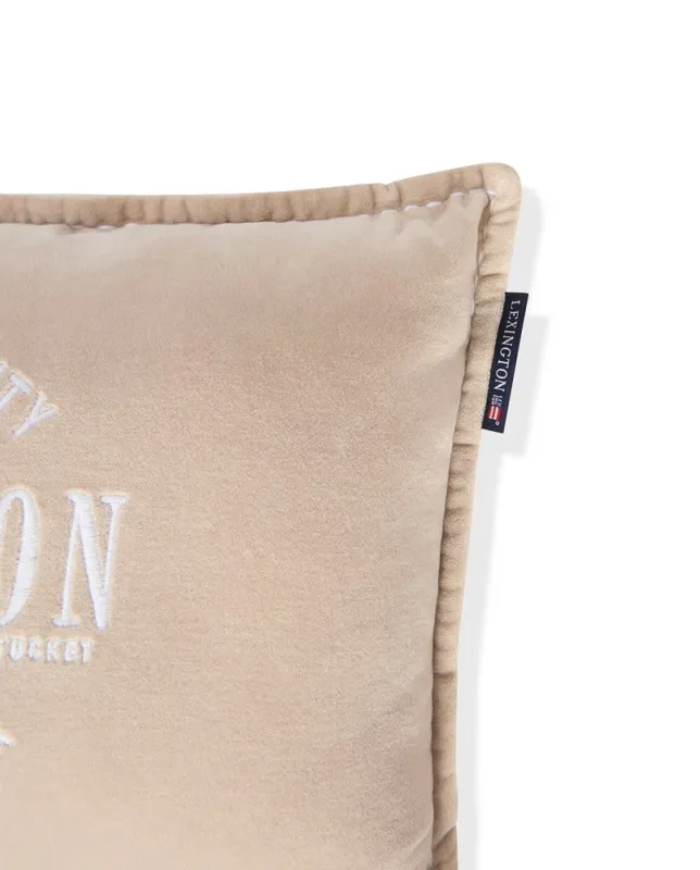 Lexington PUTE Bomullsfløyel Beige Logo 50x30