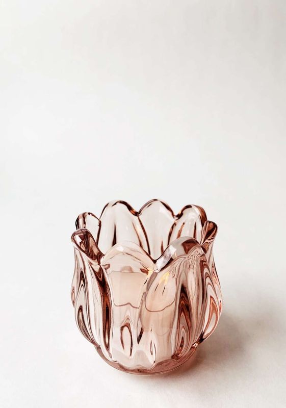 Trend Design LYSGLASS 7x7cm Tulipan Rosa